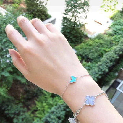 [Sophire Jewelry ]BUTTERFLY TURQUOISE BUTTERFLY BRACELET SILVER