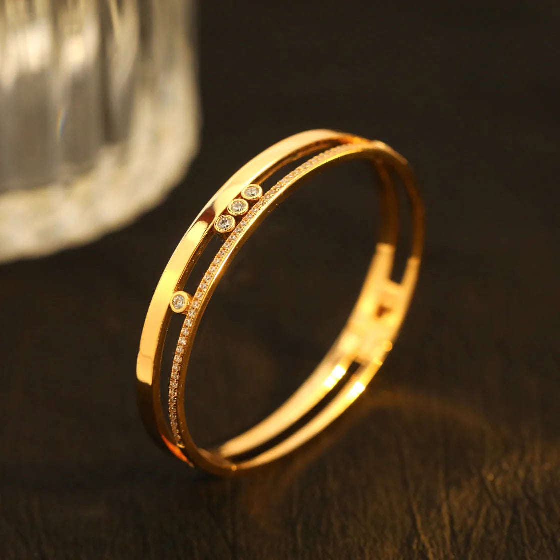 [Sophire Jewelry]Move Romane Diamond Bangle Bracelet
