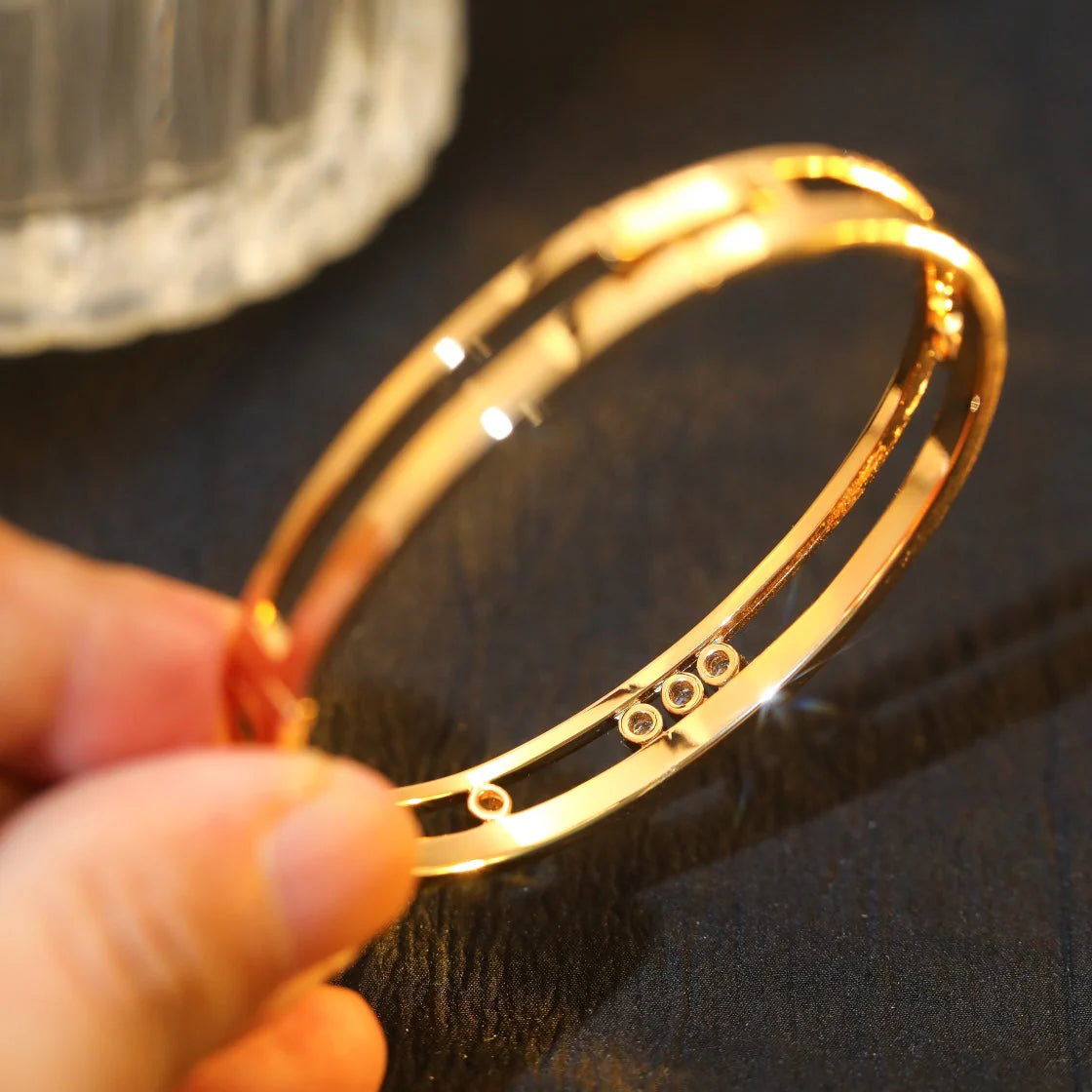 [Sophire Jewelry]Move Romane Diamond Bangle Bracelet