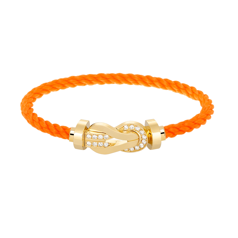 [Sophire Jewelry ]CHANCE LARGE 8 FIGURE BUCKLE HALF DIAMOND BRACELET GOLD