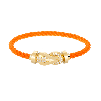 [Sophire Jewelry ]CHANCE LARGE 8 FIGURE BUCKLE HALF DIAMOND BRACELET GOLD