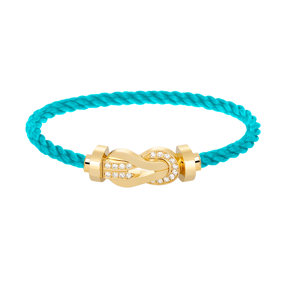 [Sophire Jewelry ]CHANCE LARGE 8 FIGURE BUCKLE HALF DIAMOND BRACELET GOLD