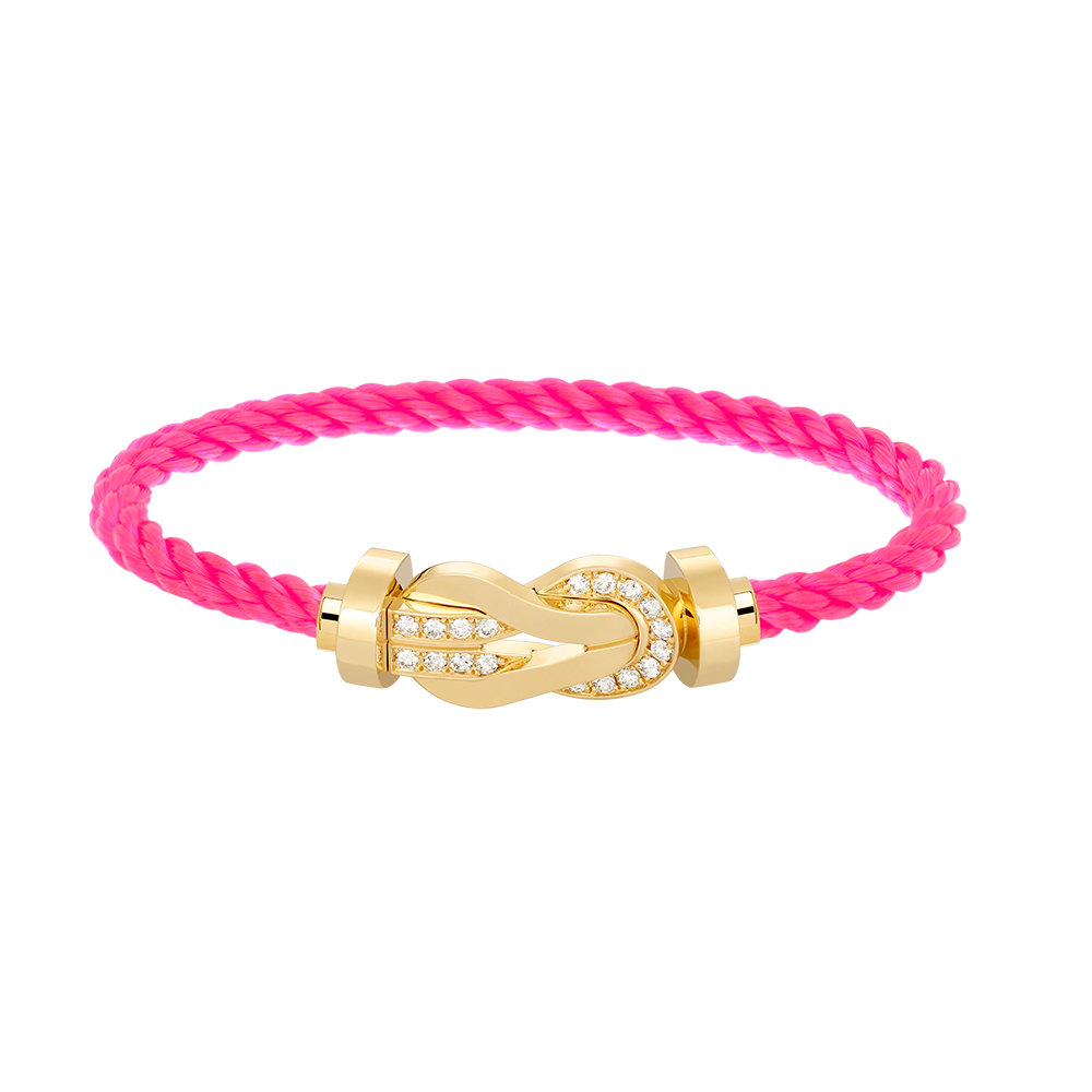 [Sophire Jewelry ]CHANCE LARGE 8 FIGURE BUCKLE HALF DIAMOND BRACELET GOLD