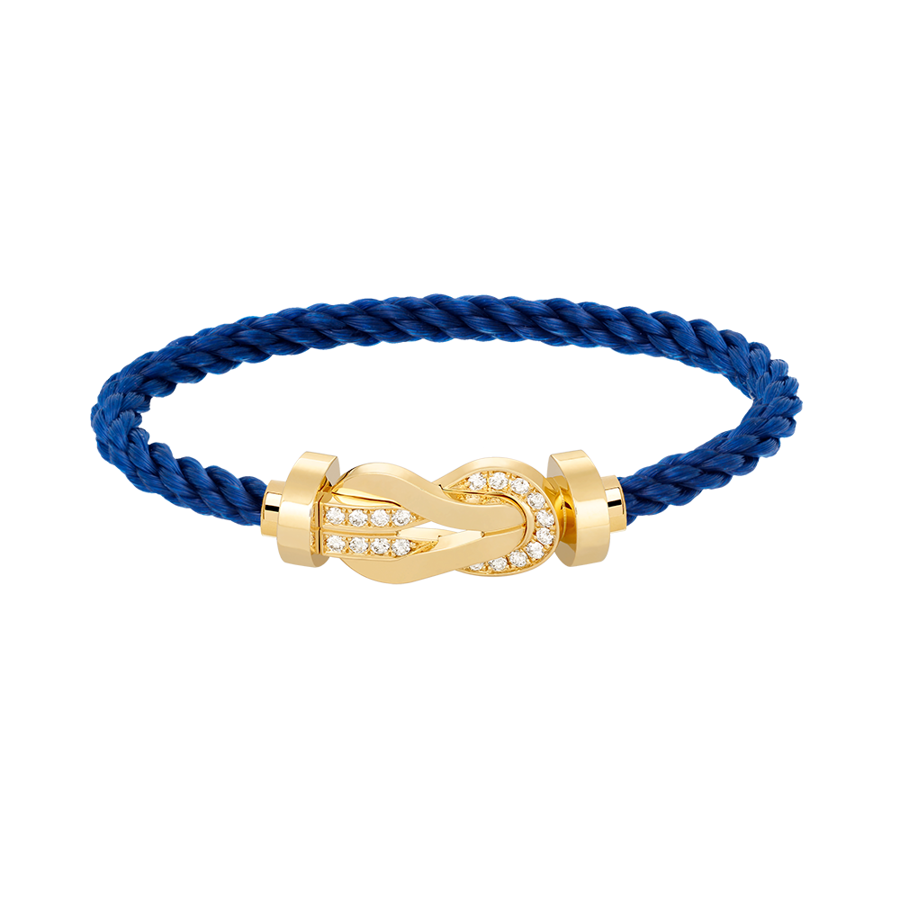 [Sophire Jewelry ]CHANCE LARGE 8 FIGURE BUCKLE HALF DIAMOND BRACELET GOLD
