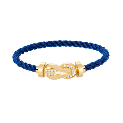 [Sophire Jewelry ]CHANCE LARGE 8 FIGURE BUCKLE HALF DIAMOND BRACELET GOLD