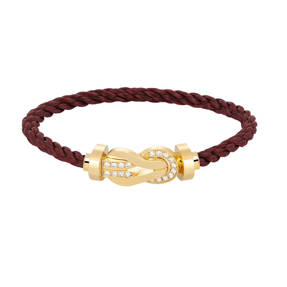 [Sophire Jewelry ]CHANCE LARGE 8 FIGURE BUCKLE HALF DIAMOND BRACELET GOLD