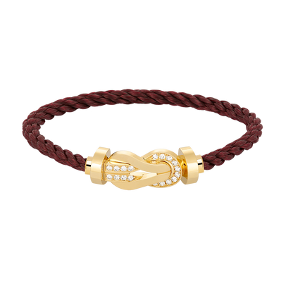 [Sophire Jewelry ]CHANCE LARGE 8 FIGURE BUCKLE HALF DIAMOND BRACELET GOLD