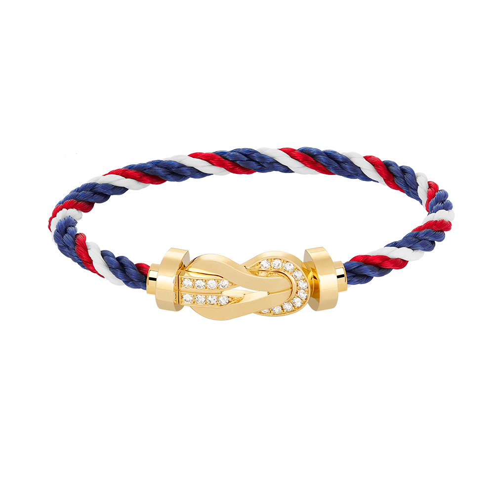 [Sophire Jewelry ]CHANCE LARGE 8 FIGURE BUCKLE HALF DIAMOND BRACELET GOLD