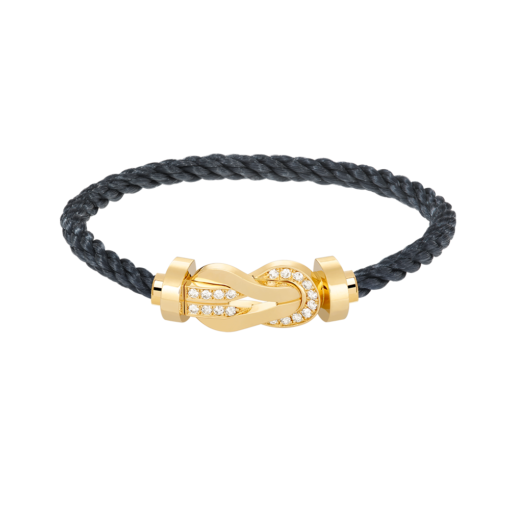 [Sophire Jewelry ]CHANCE LARGE 8 FIGURE BUCKLE HALF DIAMOND BRACELET GOLD
