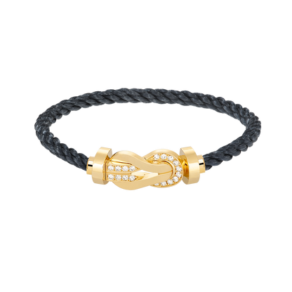 [Sophire Jewelry ]CHANCE LARGE 8 FIGURE BUCKLE HALF DIAMOND BRACELET GOLD