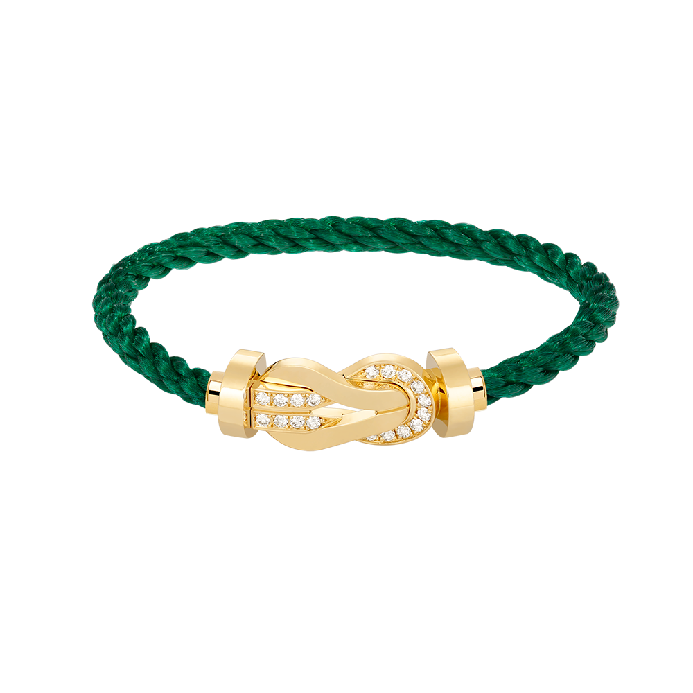 [Sophire Jewelry ]CHANCE LARGE 8 FIGURE BUCKLE HALF DIAMOND BRACELET GOLD