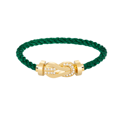 [Sophire Jewelry ]CHANCE LARGE 8 FIGURE BUCKLE HALF DIAMOND BRACELET GOLD