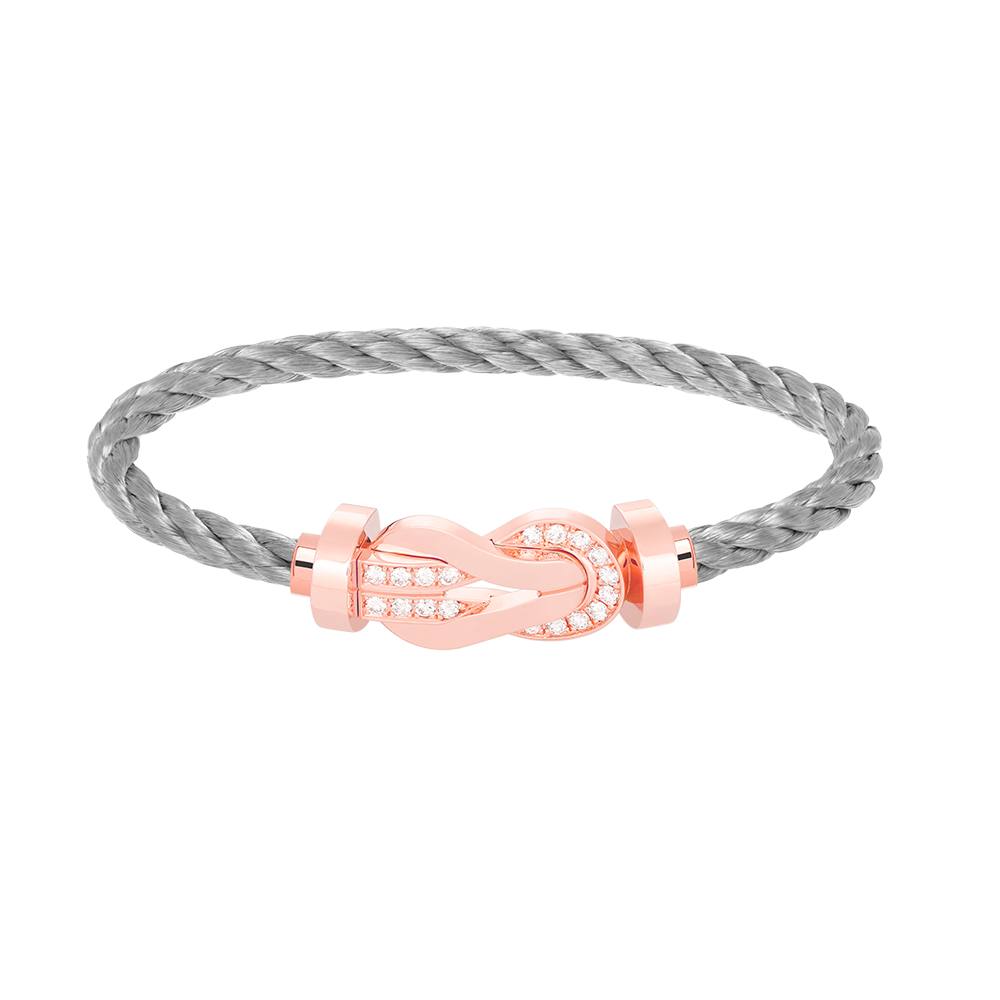[Sophire Jewelry ]CHANCE LARGE 8 FIGURE BUCKLE HALF DIAMOND BRACELET ROSE GOLD