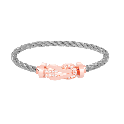 [Sophire Jewelry ]CHANCE LARGE 8 FIGURE BUCKLE HALF DIAMOND BRACELET ROSE GOLD