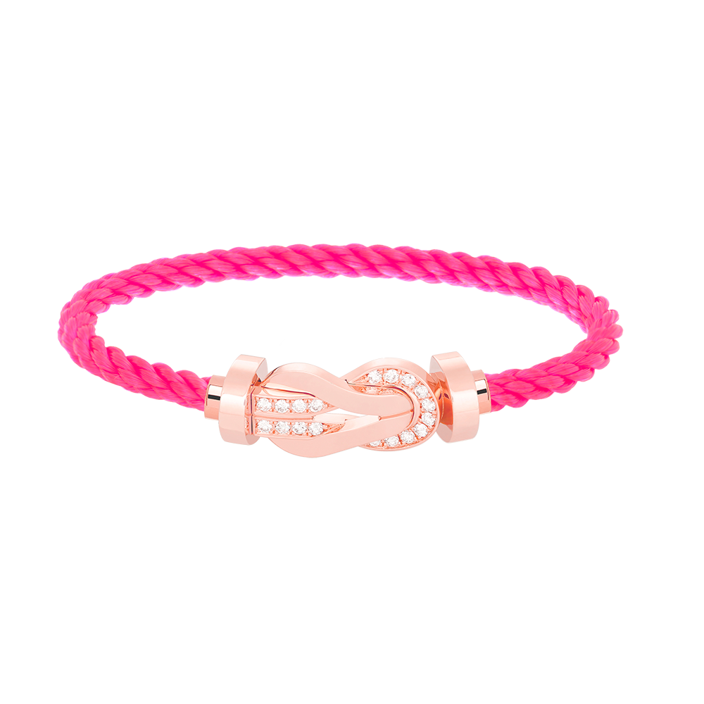 [Sophire Jewelry ]CHANCE LARGE 8 FIGURE BUCKLE HALF DIAMOND BRACELET ROSE GOLD