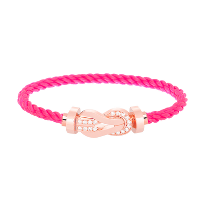 [Sophire Jewelry ]CHANCE LARGE 8 FIGURE BUCKLE HALF DIAMOND BRACELET ROSE GOLD
