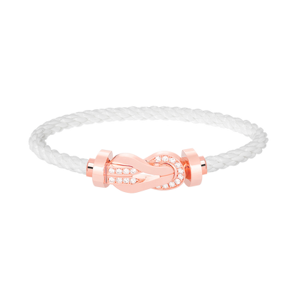 [Sophire Jewelry ]CHANCE LARGE 8 FIGURE BUCKLE HALF DIAMOND BRACELET ROSE GOLD