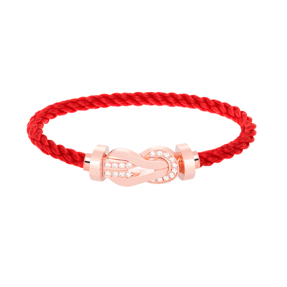 [Sophire Jewelry ]CHANCE LARGE 8 FIGURE BUCKLE HALF DIAMOND BRACELET ROSE GOLD