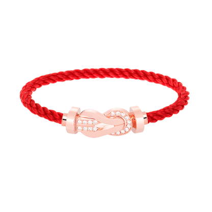 [Sophire Jewelry ]CHANCE LARGE 8 FIGURE BUCKLE HALF DIAMOND BRACELET ROSE GOLD