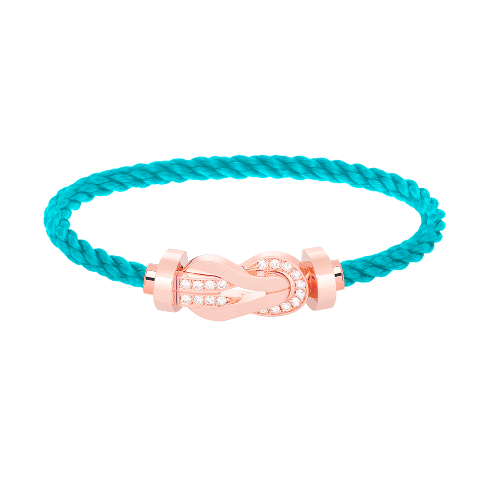 [Sophire Jewelry ]CHANCE LARGE 8 FIGURE BUCKLE HALF DIAMOND BRACELET ROSE GOLD