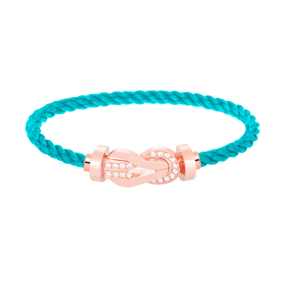 [Sophire Jewelry ]CHANCE LARGE 8 FIGURE BUCKLE HALF DIAMOND BRACELET ROSE GOLD