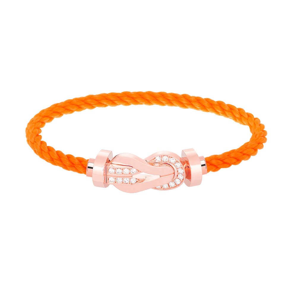 [Sophire Jewelry ]CHANCE LARGE 8 FIGURE BUCKLE HALF DIAMOND BRACELET ROSE GOLD