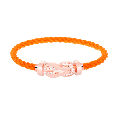 [Sophire Jewelry ]CHANCE LARGE 8 FIGURE BUCKLE HALF DIAMOND BRACELET ROSE GOLD