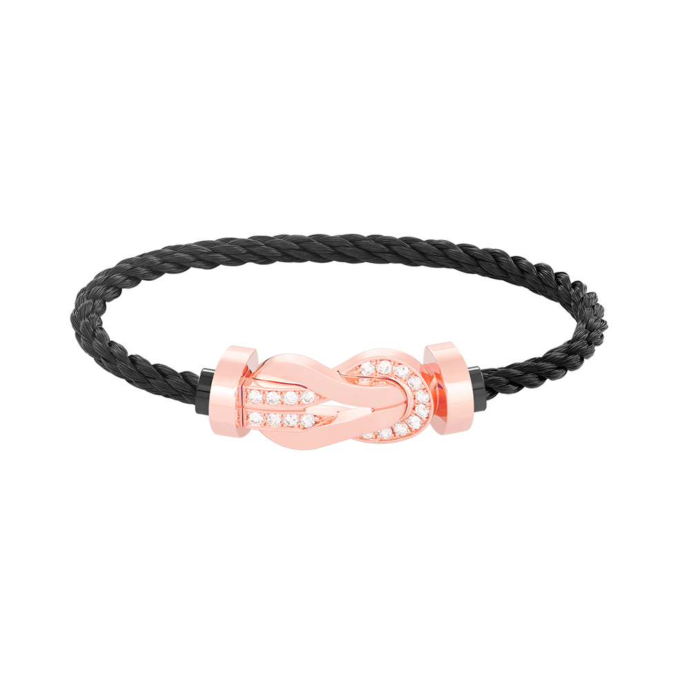 [Sophire Jewelry ]CHANCE LARGE 8 FIGURE BUCKLE HALF DIAMOND BRACELET ROSE GOLD