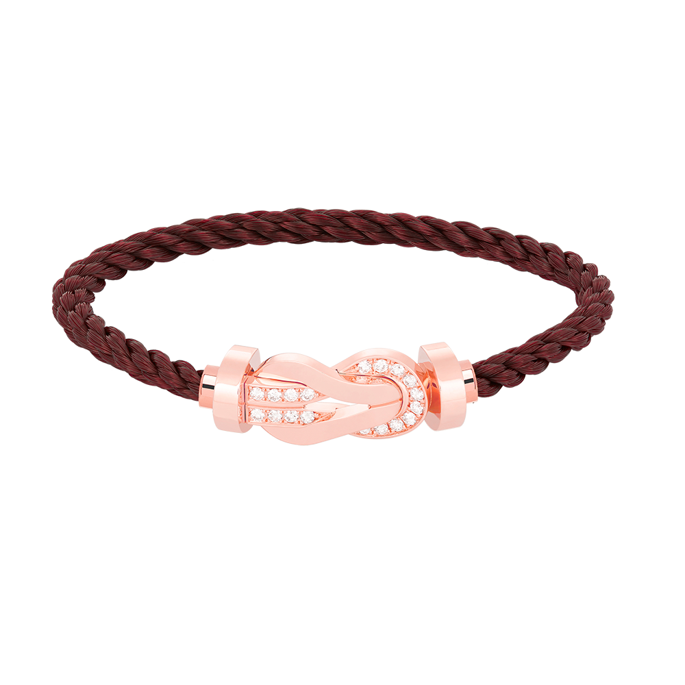 [Sophire Jewelry ]CHANCE LARGE 8 FIGURE BUCKLE HALF DIAMOND BRACELET ROSE GOLD