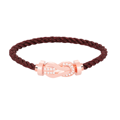[Sophire Jewelry ]CHANCE LARGE 8 FIGURE BUCKLE HALF DIAMOND BRACELET ROSE GOLD