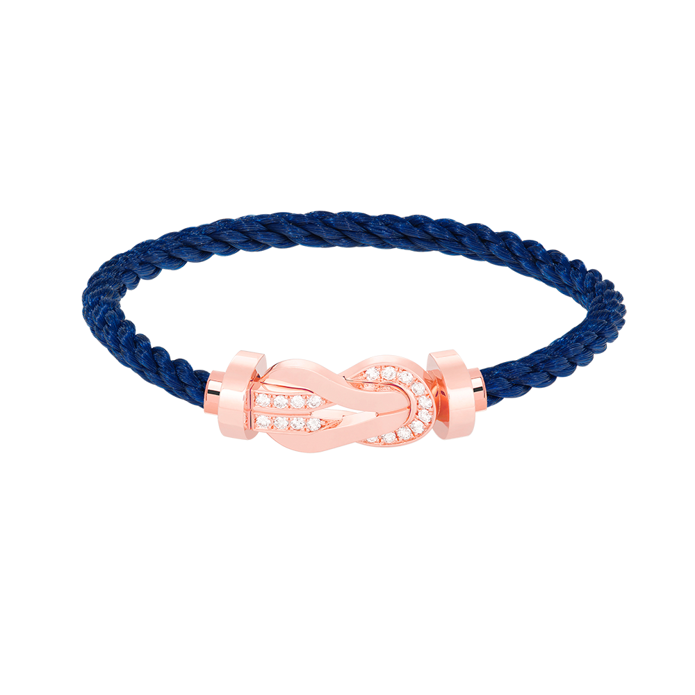 [Sophire Jewelry ]CHANCE LARGE 8 FIGURE BUCKLE HALF DIAMOND BRACELET ROSE GOLD