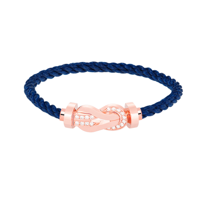 [Sophire Jewelry ]CHANCE LARGE 8 FIGURE BUCKLE HALF DIAMOND BRACELET ROSE GOLD