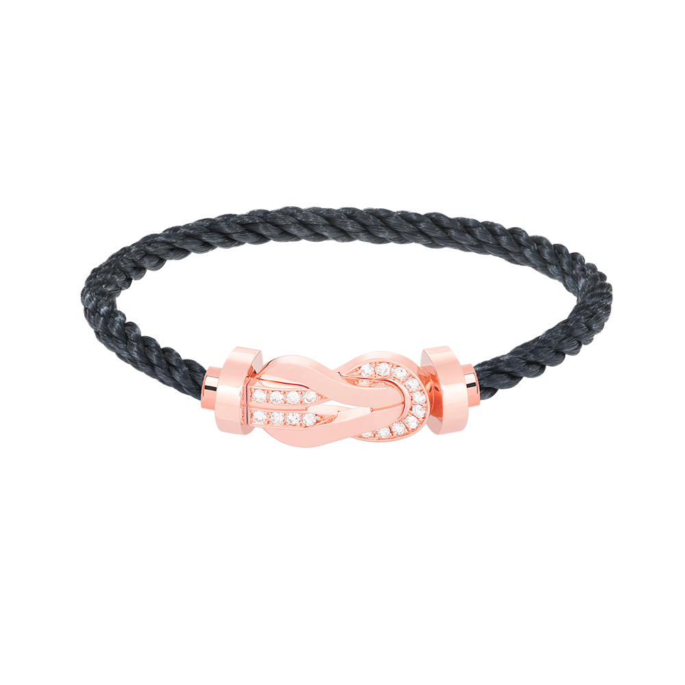 [Sophire Jewelry ]CHANCE LARGE 8 FIGURE BUCKLE HALF DIAMOND BRACELET ROSE GOLD