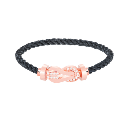 [Sophire Jewelry ]CHANCE LARGE 8 FIGURE BUCKLE HALF DIAMOND BRACELET ROSE GOLD