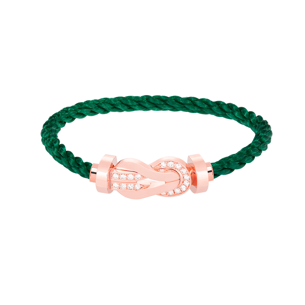 [Sophire Jewelry ]CHANCE LARGE 8 FIGURE BUCKLE HALF DIAMOND BRACELET ROSE GOLD