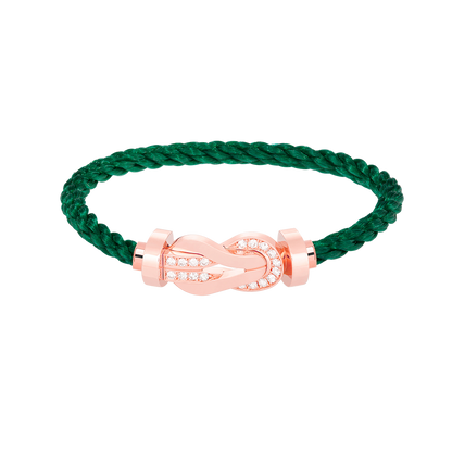 [Sophire Jewelry ]CHANCE LARGE 8 FIGURE BUCKLE HALF DIAMOND BRACELET ROSE GOLD