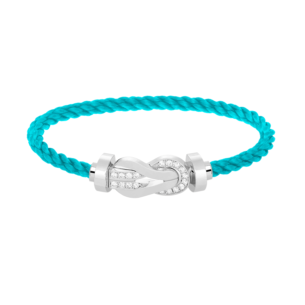 [Sophire Jewelry ]CHANCE LARGE 8 FIGURE BUCKLE HALF DIAMOND BRACELET SILVER