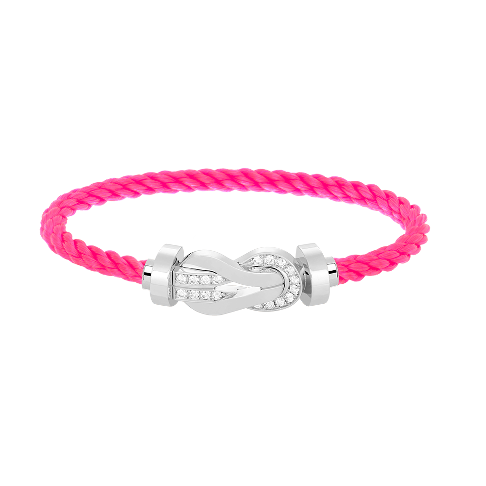 [Sophire Jewelry ]CHANCE LARGE 8 FIGURE BUCKLE HALF DIAMOND BRACELET SILVER