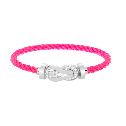 [Sophire Jewelry ]CHANCE LARGE 8 FIGURE BUCKLE HALF DIAMOND BRACELET SILVER