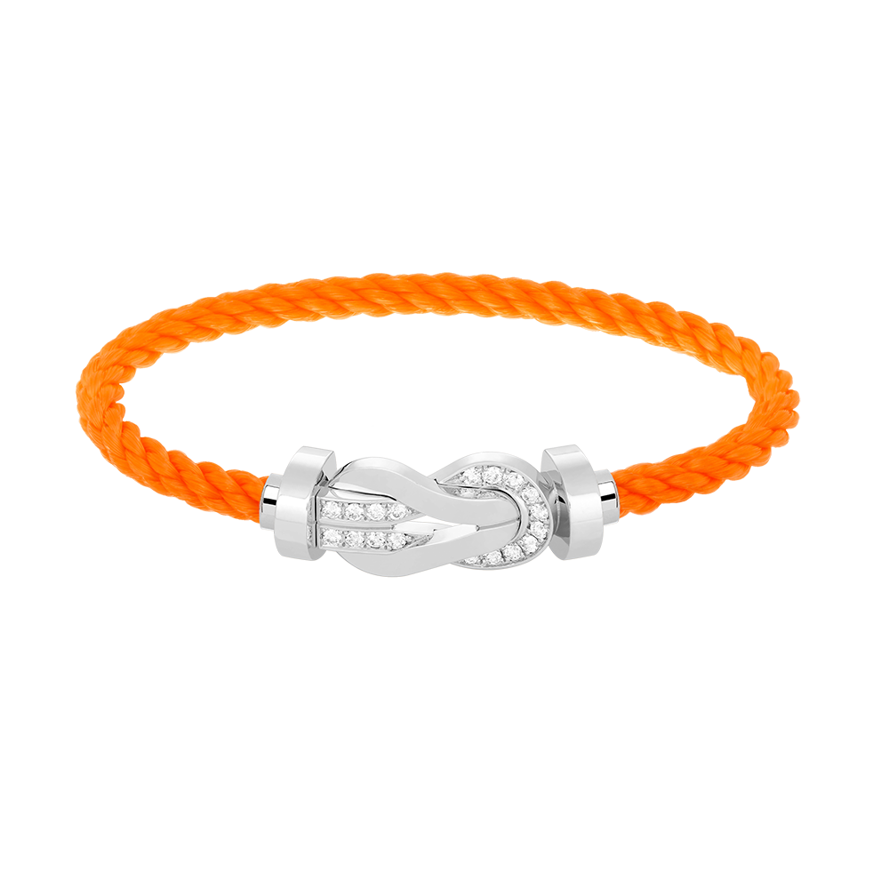 [Sophire Jewelry ]CHANCE LARGE 8 FIGURE BUCKLE HALF DIAMOND BRACELET SILVER