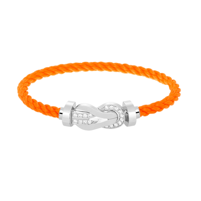 [Sophire Jewelry ]CHANCE LARGE 8 FIGURE BUCKLE HALF DIAMOND BRACELET SILVER