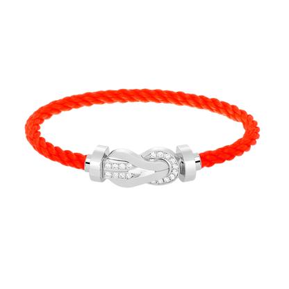 [Sophire Jewelry ]CHANCE LARGE 8 FIGURE BUCKLE HALF DIAMOND BRACELET SILVER