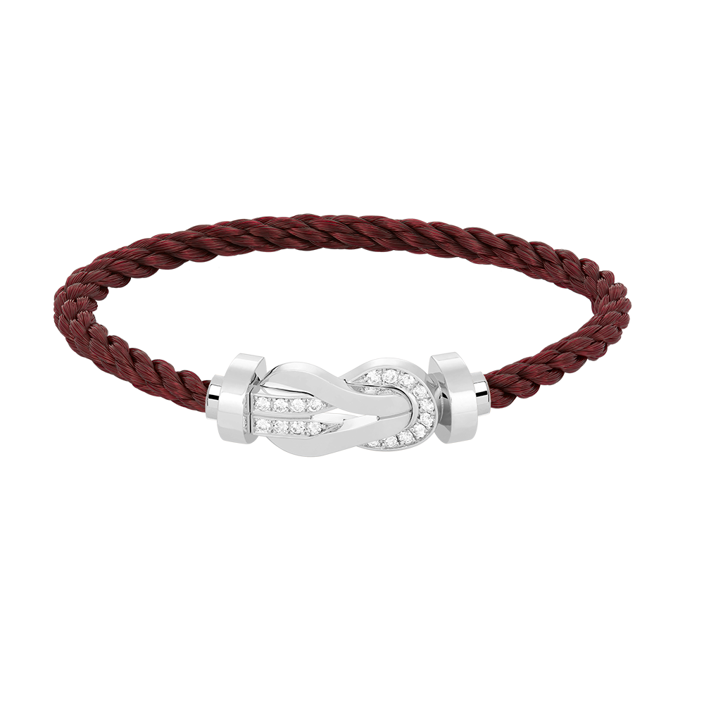 [Sophire Jewelry ]CHANCE LARGE 8 FIGURE BUCKLE HALF DIAMOND BRACELET SILVER