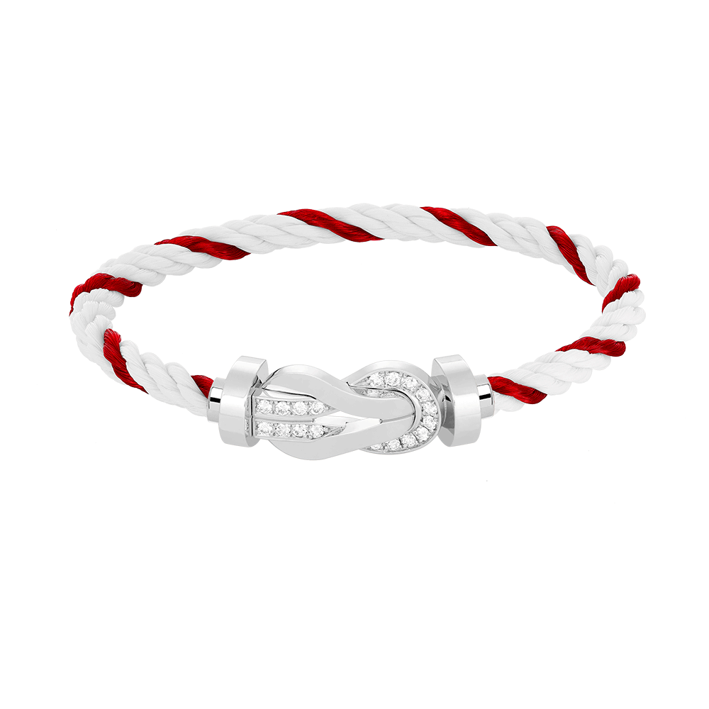[Sophire Jewelry ]CHANCE LARGE 8 FIGURE BUCKLE HALF DIAMOND BRACELET SILVER