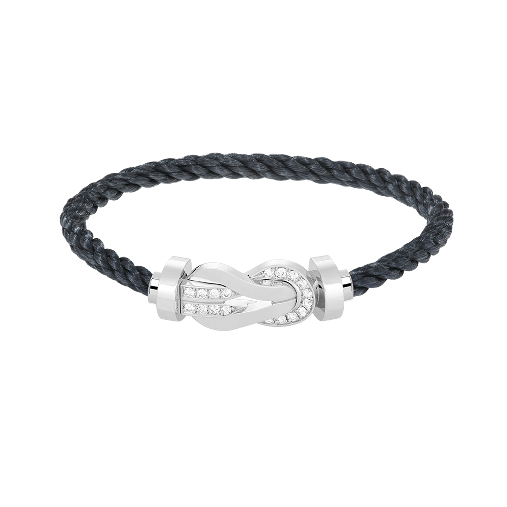 [Sophire Jewelry ]CHANCE LARGE 8 FIGURE BUCKLE HALF DIAMOND BRACELET SILVER