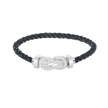 [Sophire Jewelry ]CHANCE LARGE 8 FIGURE BUCKLE HALF DIAMOND BRACELET SILVER