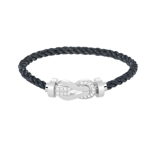 [Sophire Jewelry ]CHANCE LARGE 8 FIGURE BUCKLE HALF DIAMOND BRACELET SILVER
