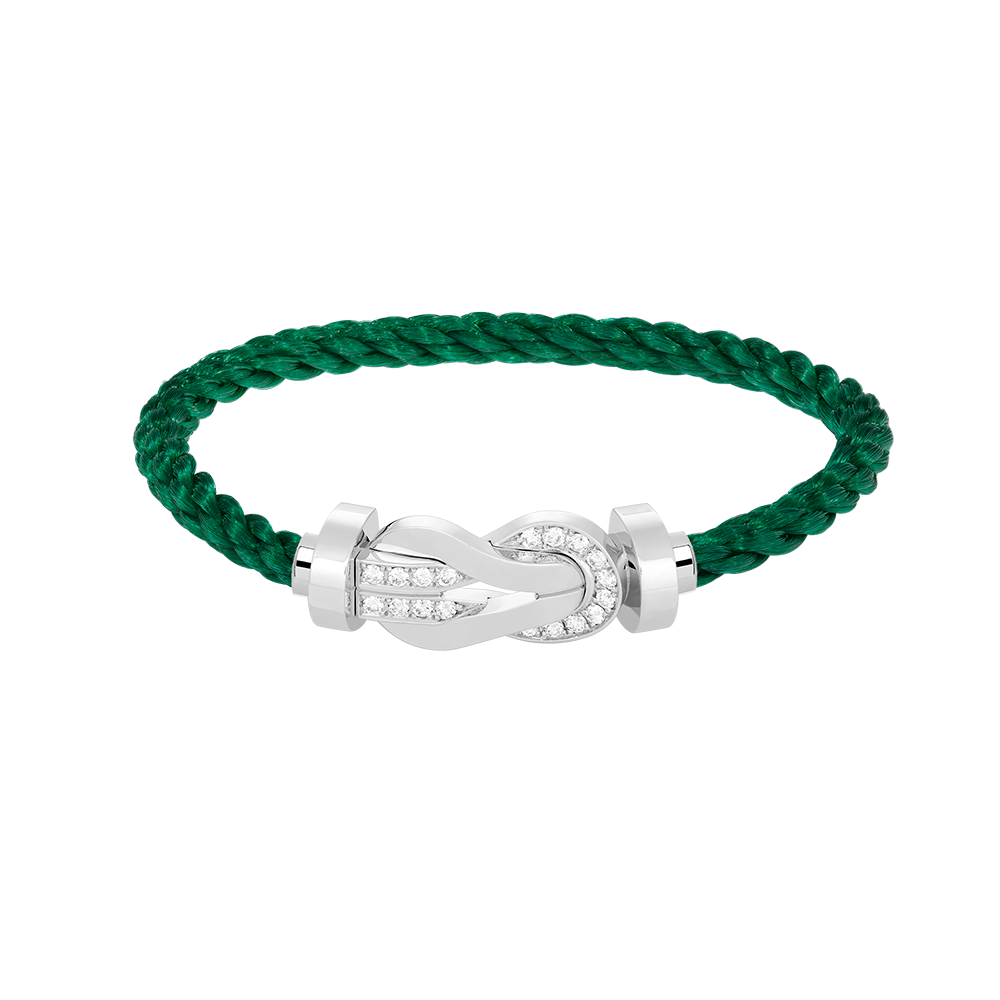 [Sophire Jewelry ]CHANCE LARGE 8 FIGURE BUCKLE HALF DIAMOND BRACELET SILVER