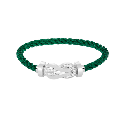 [Sophire Jewelry ]CHANCE LARGE 8 FIGURE BUCKLE HALF DIAMOND BRACELET SILVER