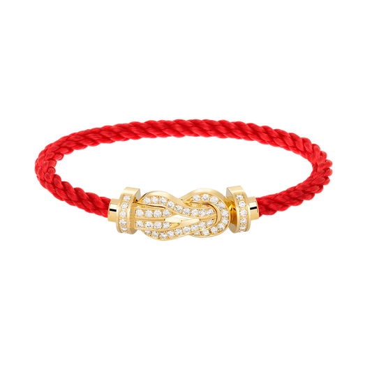[Sophire]LARGE 8-FIGURE BUCKLE FULL DIAMOND BRACELET - GOLD